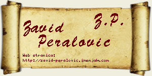 Zavid Peralović vizit kartica